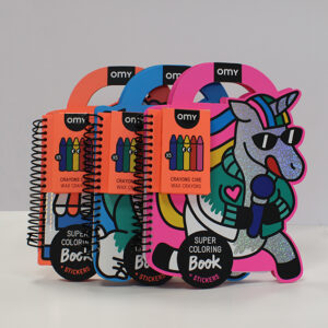 OMY SUPER COLORING E STIKERS BOOK - DINO/YUMMY/LILY